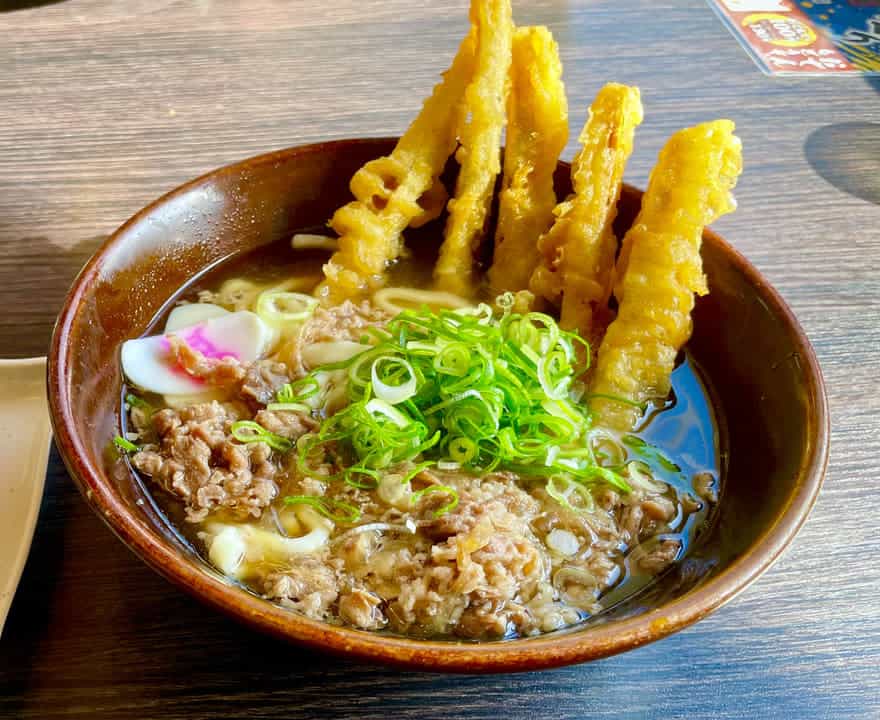 肉ごぼ天うどん